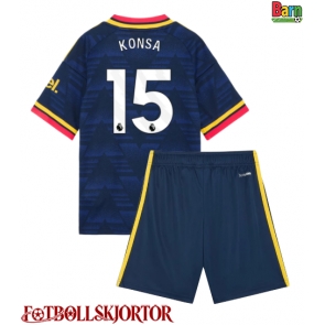 Arsenal Ezri Konsa #15 Borta Kläder Barn 2026-27 Kortärmad (+ Korta byxor)